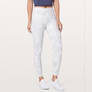Lululemon Wunder Under Hi-Rise 7/8 Tight 25"(Eternal Wave White), Size 4